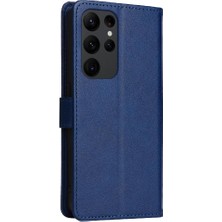 YH Market Samsung Galaxy S23 Ultra Klasik Düz Renk Iş Cüzdan Için Flip Case (Yurt Dışından)