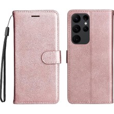 YH Market Samsung Galaxy S23 Ultra Klasik Düz Renk Iş Cüzdan Için Flip Case (Yurt Dışından)