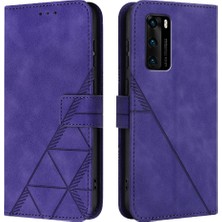 YH Market Huawei P40 Pu Deri Flip Folio Kitap Koruyucu Cüzdan Kapak (Yurt Dışından)