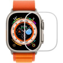 Apple Watch Ultra Uyumlu Metal Kasa Koruyucu Saat Çerçevesi, Gümüş
