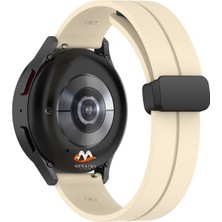 Megafox Teknoloji Xiaomi Mi Watch / Mi Watch Color Uyumlu Kordon Silikon Magnetik Tokalı Spor Kayış, Starlight