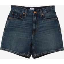 Denim Trip Yüksek Bel Relaxed Indigo Kadın Denim Şort DT10516