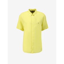 Tommy Hilfiger Slim Fit Düğmeli Yaka Sarı Erkek Gömlek MW0MW35207