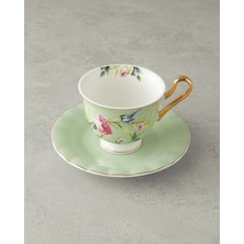 English Home Vanilla New Bone China 4 Parça 2 Kişilik Çay Fincanı Takımı Açık Yeşil