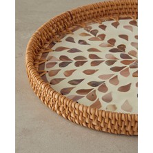 English Home Louice Rattan Tepsi Kahverengi