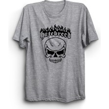 The Fame Hatebreed, Skull, Rock Metal Müzik Grubu Baskılı, %100 Pamuk Tişört