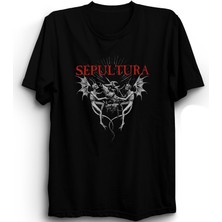 The Fame Sepultura, Two Dead Angel, Rock Metal Müzik Baskılı %100 Pamuk Tişört