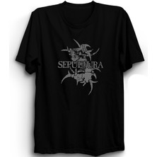 The Fame Sepultura, NO.888, Rock Metal Müzik Grubu Baskılı %100 Pamuk Tişört