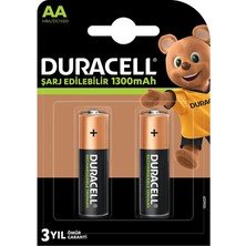 Duracell 1300 Mah Şarjli Aa Kalem Pil (2li Paket)