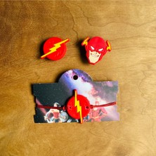 Birikiyedi Flashman 3 Lü Set Crocs Jibbitz Terlik Süsü ve Makrome Örgülü Ayarlamalı Çocuk Bilekliği