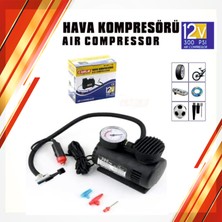 Cabbaroğlu Ticaret Taşınabilir Oto Çakmaklık Girişli 12V Elektrikli Şişirme Pompası Araç Hava Kompresörü