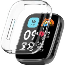 CoverZone Xiaomi Redmi Watch 3 Active ile Uyumlu Ekran Koruyucu 360 Şeffaf Tam Kapatan Koruma Gard