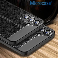 Microcase Samsung Galaxy A55 5g Leather Serisi Deri Efekt Silikon Kılıf - Siyah AL3337