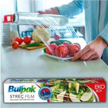 Burpak Eko Şeffaf Mutfak Rulo Streç Film Folyo - 30 Cm. x 166 Metre - 9.5 Mikron - Gıdaya Uygun - 5 Paket