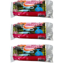 Yener Mini Küçük Boy Çöp Torbası Poşeti - 2 Kat - Beyaz - 10 Litre - 40X50 Cm. - 40 Adetlik 3 Rulo