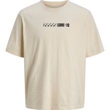 Jack & Jones 12269989 Jcoflash Tee Ss Crew T-Shirt Bej