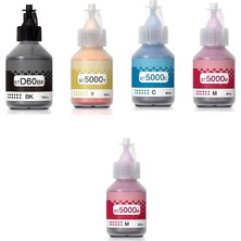 Inktex Brother BT-D60BK / BT-5000 Uyumlu Mürekkep Takımı +1 Kırmızı Hediyeli