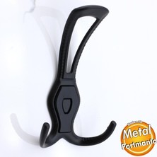 Badem10 Galata Askı Dolap Askılık Askılığı Duvar Kapı Elbise Kıyafet Vestiyer Banyo Mutfak Askısı Siyah