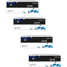 Inktex Hp (117A) W2070A / W2071A / W2072A / W2073A Uyumlu Toner Takımı