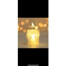 SNA LED Mum Pilli Dekoratif Simli Mum LED Işık Aydınlatma Dekoratif Pilli 6.5 cm