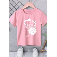 Great Peak Est 2021 Erkek Çocuk Tişört %100 Pamuk Pota Pembe Renk Çocuk T-Shirt