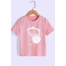 Great Peak Est 2021 Erkek Çocuk Tişört %100 Pamuk Pota Pembe Renk Çocuk T-Shirt