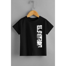 Great Peak Est 2021 Erkek Çocuk Tişört %100 Pamuk Anime Baskılı Siyah Beyaz Pembe Çocuk T-Shirt