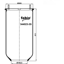 Fabio Lastik Körük Pistonsuz - 344023-3S - W01M586335 - 1T19L11