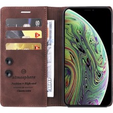 Iphone Xs Max Deri Kılıf Için Basit Iş Cüzdan Kapak Çevirin (Yurt Dışından)