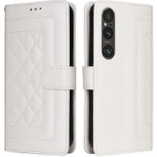 Sony Xperia 1 V Için Flip Case Deri Kılıf Kapak Çevirin Cüzdan Basit (Yurt Dışından)