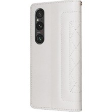 Sony Xperia 1 V Için Flip Case Deri Kılıf Kapak Çevirin Cüzdan Basit (Yurt Dışından)