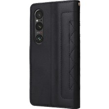 Sony Xperia 1 V Için Flip Case Deri Kılıf Kapak Çevirin Cüzdan Basit (Yurt Dışından)