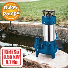 Badem10 Kirli Su Pompası 0.55 Kw Alüminyum Gövdeli Dalgıç Tip Rainpump 0.7 Hp Monofaze Atık Su Logar Lağım