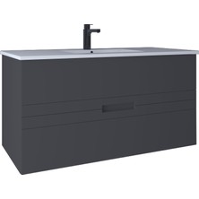 Kobos Meta 121 cm Lavabo Dolabı Füme KB710042