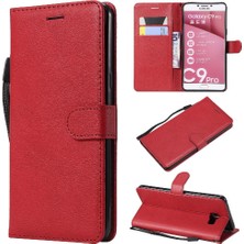 BDT Market Kart Yuvası ile Samsung Galaxy C9 Pro Klasik Düz Renk Için Flip Case (Yurt Dışından)