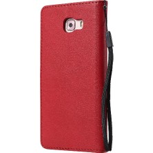 BDT Market Kart Yuvası ile Samsung Galaxy C9 Pro Klasik Düz Renk Için Flip Case (Yurt Dışından)