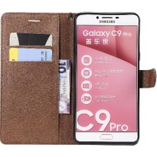 BDT Market Kart Yuvası ile Samsung Galaxy C9 Pro Klasik Düz Renk Için Flip Case (Yurt Dışından)