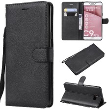 BDT Market Kart Yuvası ile Samsung Galaxy C9 Pro Klasik Düz Renk Için Flip Case (Yurt Dışından)