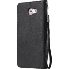 BDT Market Kart Yuvası ile Samsung Galaxy C9 Pro Klasik Düz Renk Için Flip Case (Yurt Dışından)