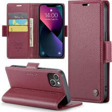 BDT Market IPhone 14 Için Caseme Durumda Cüzdan Kılıf Kickstand Anti Dolandırıcılık Kart Yuvası Kılıf (Yurt Dışından)