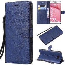 BDT Market Kart Yuvası ile Samsung Galaxy C9 Pro Klasik Düz Renk Için Flip Case (Yurt Dışından)