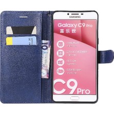 BDT Market Kart Yuvası ile Samsung Galaxy C9 Pro Klasik Düz Renk Için Flip Case (Yurt Dışından)