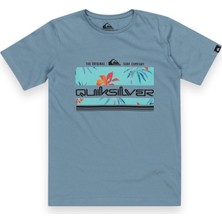 Quiksilver Tropical Rainbow Youth Erkek Çocuk Mavi Tişört