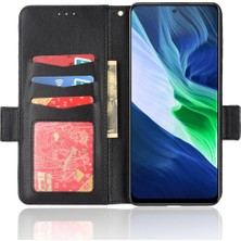 Infinix Not 10 Pro Cüzdan Kart Yuvaları Için Kılıf Tutucu Pu Deri Manyetik (Yurt Dışından)