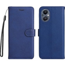 Kart Yuvası Klasik Düz Renk Telefon ile Oneplus Nord N20 5g Için Flip Case (Yurt Dışından)