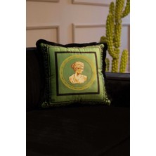 Adawall Yeşil Büst Detaylı Kırlent