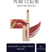 Estee Lauder Işıltılı Bitişli Ruj - Pure Color Explicit Slick Shine Ruj - Renk: 404 No Tomorrow