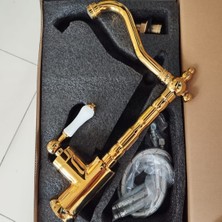 Sipahi Marble Altın Seramik Detay Lavabo Bataryası