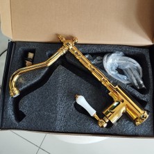 Sipahi Marble Altın Seramik Detay Lavabo Bataryası