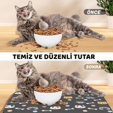 Asmat Paw Evcil Hayvan Besleme Matı Kedi Balık Temalı Su Iticili Leke Tutmaz Kedi Köpek Mat/paspası 70*50CM